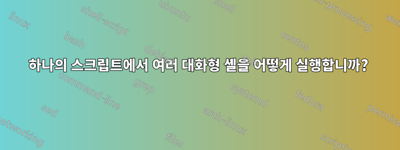 하나의 스크립트에서 여러 대화형 셸을 어떻게 실행합니까?