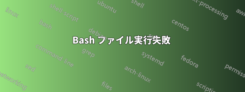 Bash ファイル実行失敗