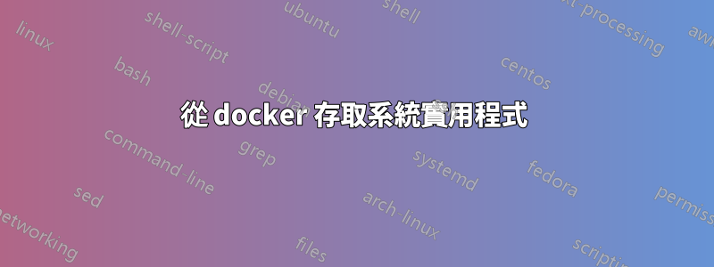 從 docker 存取系統實用程式