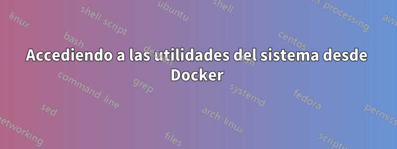 Accediendo a las utilidades del sistema desde Docker