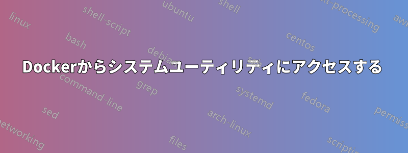 Dockerからシステムユーティリティにアクセスする