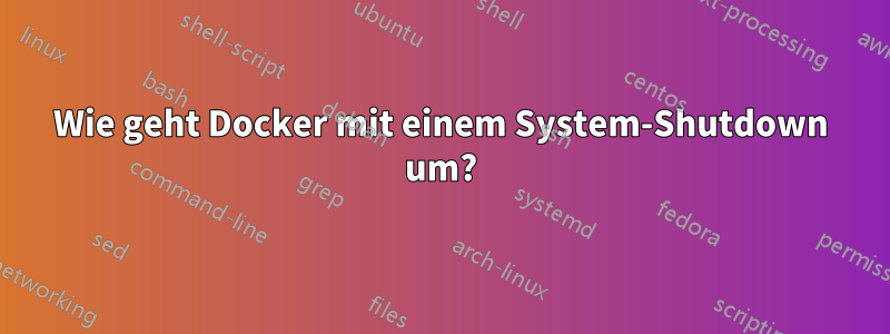 Wie geht Docker mit einem System-Shutdown um?