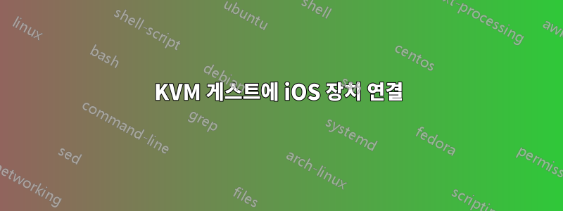 KVM 게스트에 iOS 장치 연결