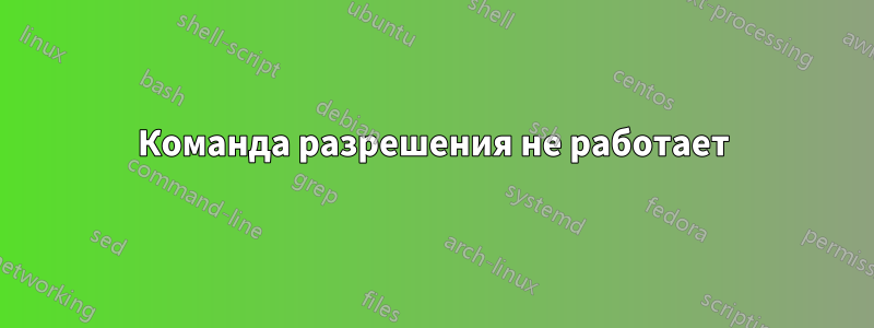 Команда разрешения не работает