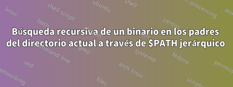 Búsqueda recursiva de un binario en los padres del directorio actual a través de $PATH jerárquico