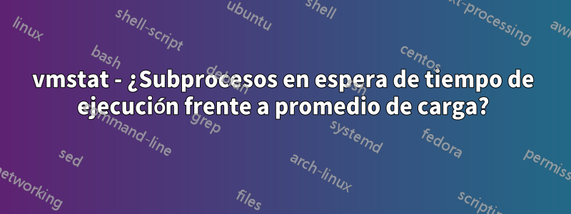 vmstat - ¿Subprocesos en espera de tiempo de ejecución frente a promedio de carga?