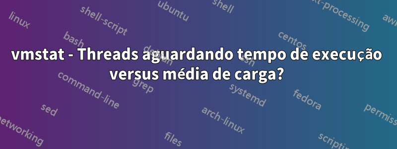 vmstat - Threads aguardando tempo de execução versus média de carga?