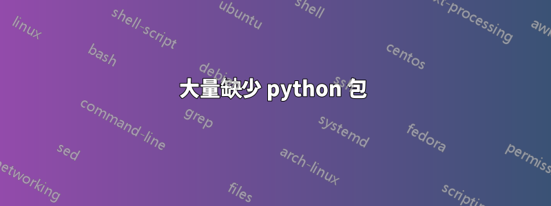 大量缺少 python 包