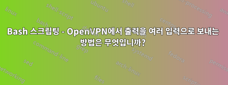 Bash 스크립팅 - OpenVPN에서 출력을 여러 입력으로 보내는 방법은 무엇입니까?