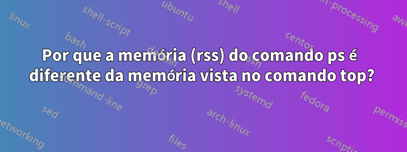 Por que a memória (rss) do comando ps é diferente da memória vista no comando top?