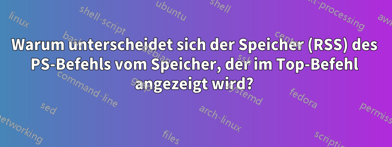 Warum unterscheidet sich der Speicher (RSS) des PS-Befehls vom Speicher, der im Top-Befehl angezeigt wird?