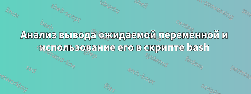 Анализ вывода ожидаемой переменной и использование его в скрипте bash