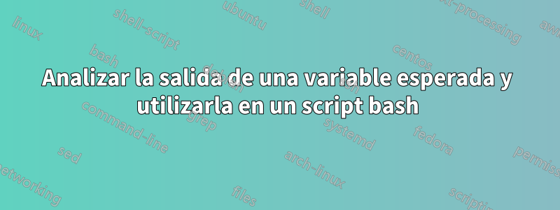 Analizar la salida de una variable esperada y utilizarla en un script bash