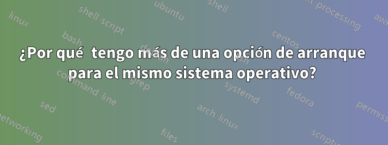 ¿Por qué tengo más de una opción de arranque para el mismo sistema operativo?