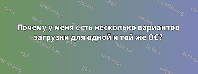 Почему у меня есть несколько вариантов загрузки для одной и той же ОС?