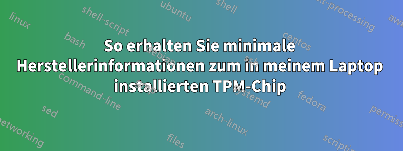 So erhalten Sie minimale Herstellerinformationen zum in meinem Laptop installierten TPM-Chip
