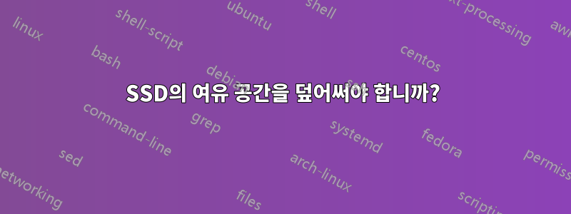 SSD의 여유 공간을 덮어써야 합니까?