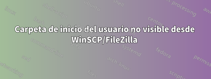 Carpeta de inicio del usuario no visible desde WinSCP/FileZilla