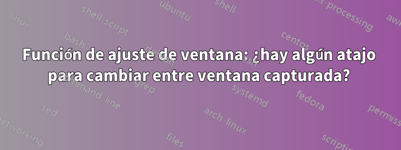 Función de ajuste de ventana: ¿hay algún atajo para cambiar entre ventana capturada?