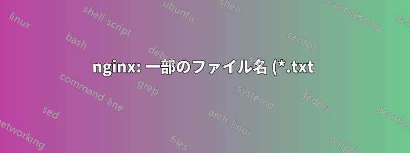 nginx: 一部のファイル名 (*.txt) のみに対してリバース プロキシで 404 を直接処理するにはどうすればよいですか?