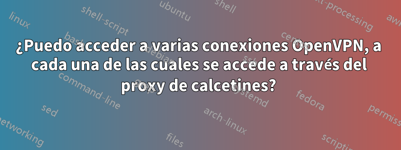 ¿Puedo acceder a varias conexiones OpenVPN, a cada una de las cuales se accede a través del proxy de calcetines?