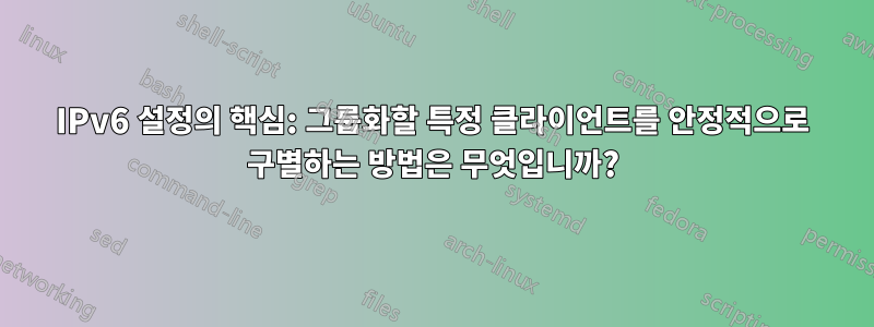 IPv6 설정의 핵심: 그룹화할 특정 클라이언트를 안정적으로 구별하는 방법은 무엇입니까?