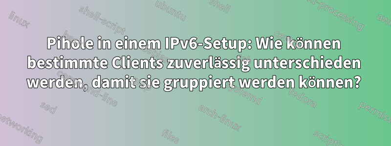 Pihole in einem IPv6-Setup: Wie können bestimmte Clients zuverlässig unterschieden werden, damit sie gruppiert werden können?
