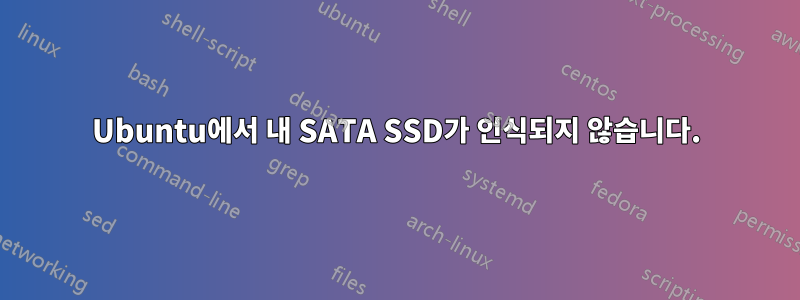 Ubuntu에서 내 SATA SSD가 인식되지 않습니다.
