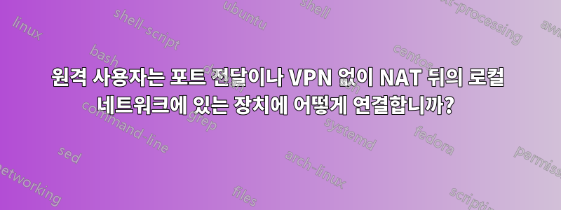 원격 사용자는 포트 전달이나 VPN 없이 NAT 뒤의 로컬 네트워크에 있는 장치에 어떻게 연결합니까? 