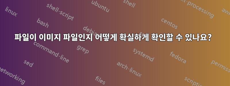 파일이 이미지 파일인지 어떻게 확실하게 확인할 수 있나요? 