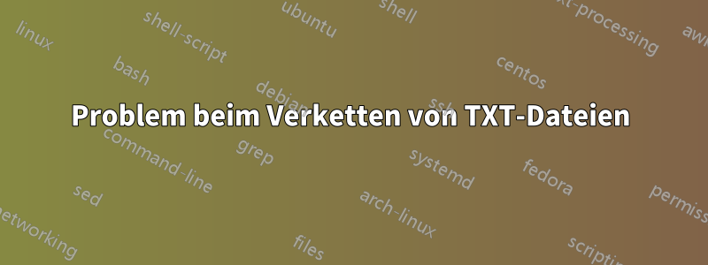 Problem beim Verketten von TXT-Dateien