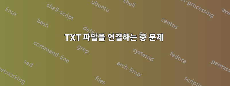 TXT 파일을 연결하는 중 문제