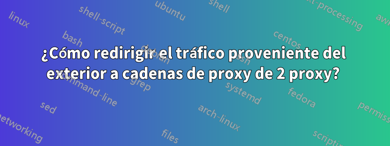 ¿Cómo redirigir el tráfico proveniente del exterior a cadenas de proxy de 2 proxy?