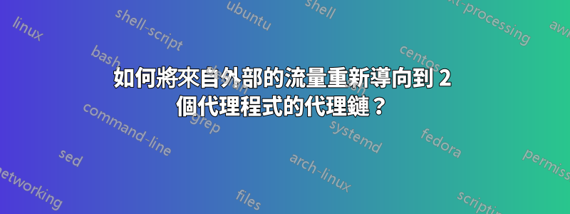 如何將來自外部的流量重新導向到 2 個代理程式的代理鏈？