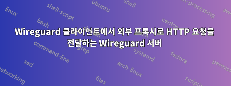 Wireguard 클라이언트에서 외부 프록시로 HTTP 요청을 전달하는 Wireguard 서버