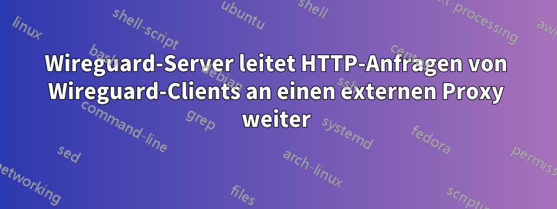 Wireguard-Server leitet HTTP-Anfragen von Wireguard-Clients an einen externen Proxy weiter