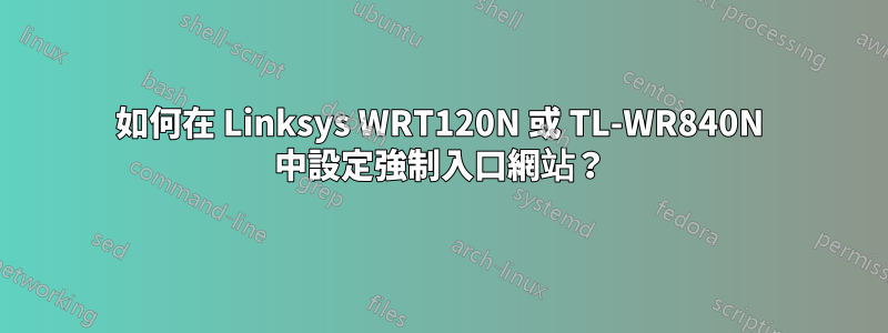 如何在 Linksys WRT120N 或 TL-WR840N 中設定強制入口網站？