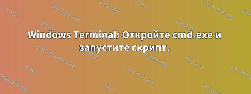 Windows Terminal: Откройте cmd.exe и запустите скрипт.