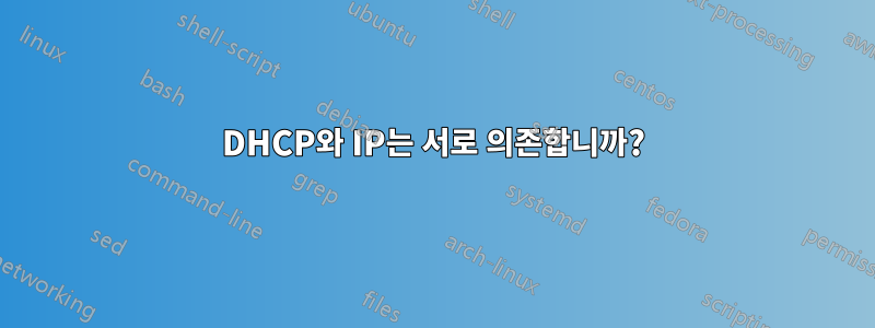 DHCP와 IP는 서로 의존합니까?