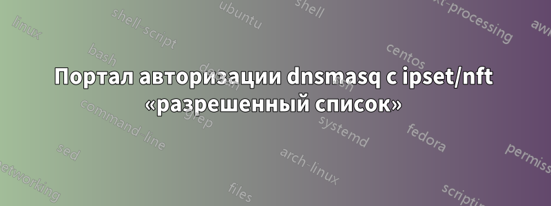 Портал авторизации dnsmasq с ipset/nft «разрешенный список»