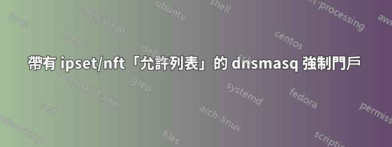 帶有 ipset/nft「允許列表」的 dnsmasq 強制門戶