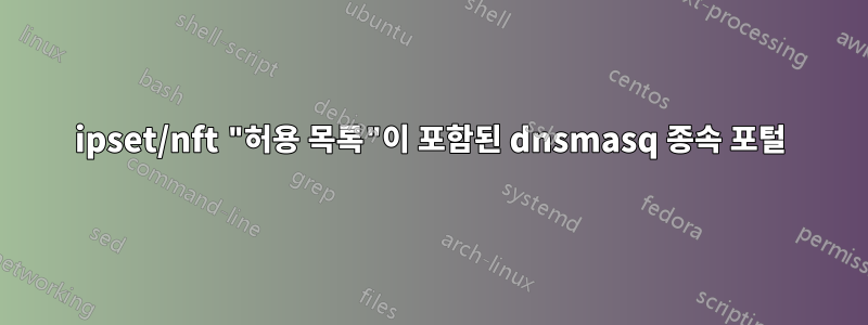 ipset/nft "허용 목록"이 포함된 dnsmasq 종속 포털