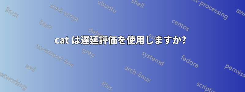 cat は遅延評価を使用しますか? 