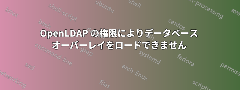 OpenLDAP の権限によりデータベース オーバーレイをロードできません