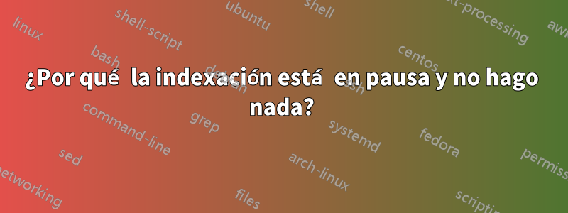 ¿Por qué la indexación está en pausa y no hago nada?