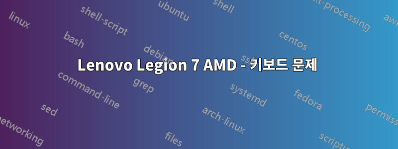 Lenovo Legion 7 AMD - 키보드 문제