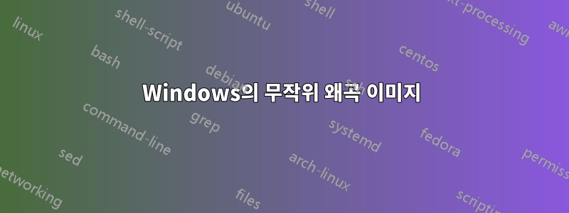 Windows의 무작위 왜곡 이미지