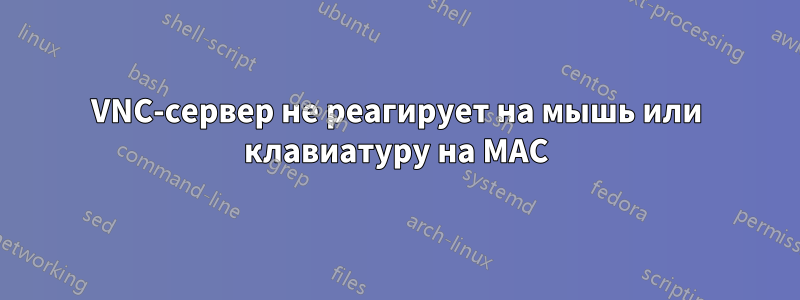 VNC-сервер не реагирует на мышь или клавиатуру на MAC