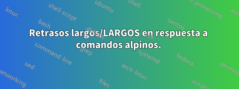 Retrasos largos/LARGOS en respuesta a comandos alpinos.