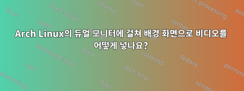 Arch Linux의 듀얼 모니터에 걸쳐 배경 화면으로 비디오를 어떻게 넣나요?